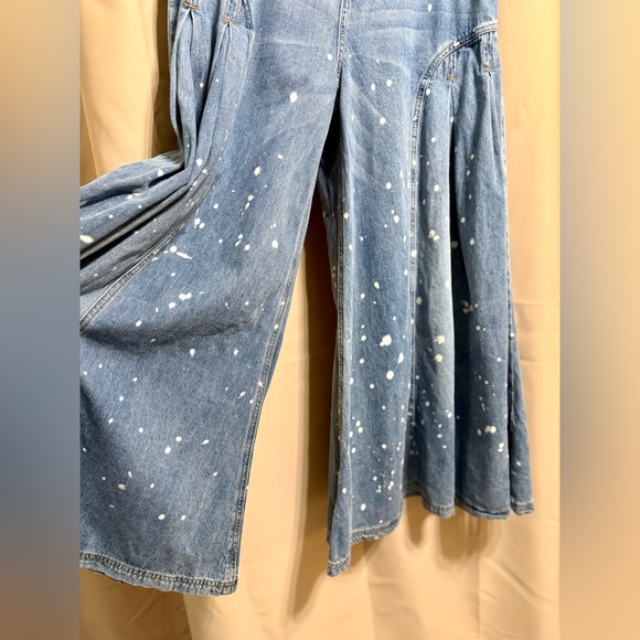 Oli & Hali Bleach Splatter Wide Leg Pleated Side Jeans - XL - EUC - Picture 5 of 16